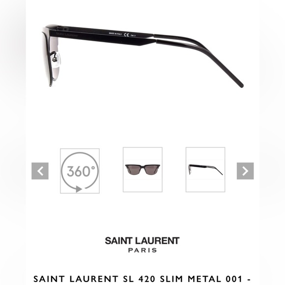 Saint Lauren Black Sunglasses - Picture 4 of 5